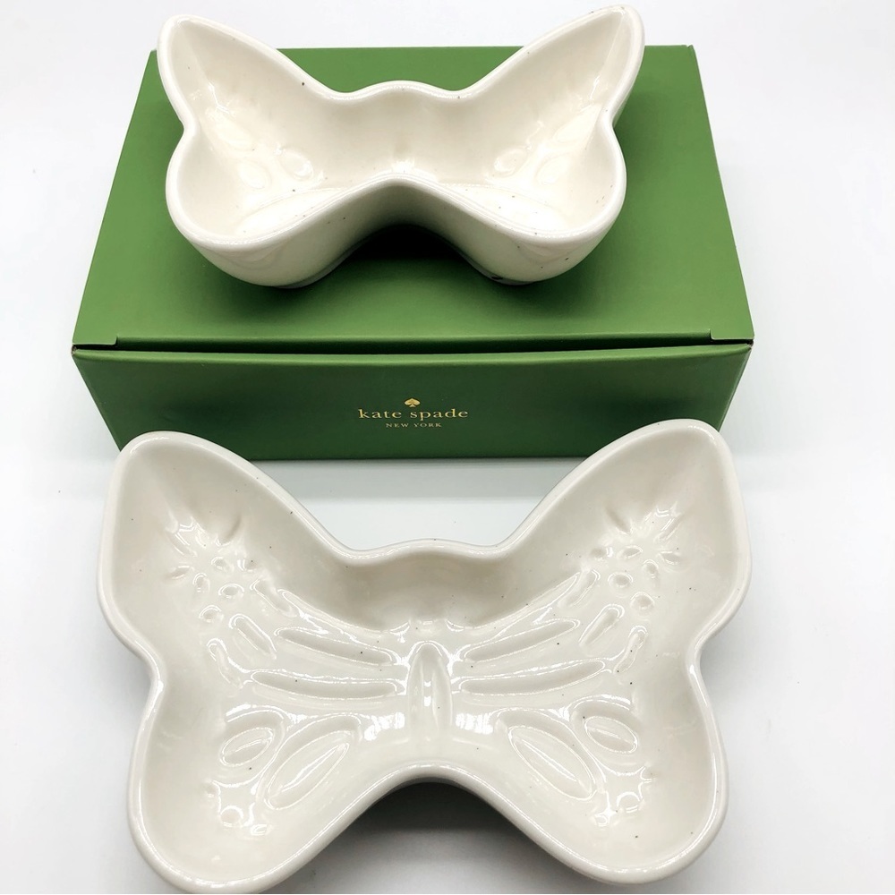 Kate Spade Woodland Set of Two Butterfly Bowls NWT